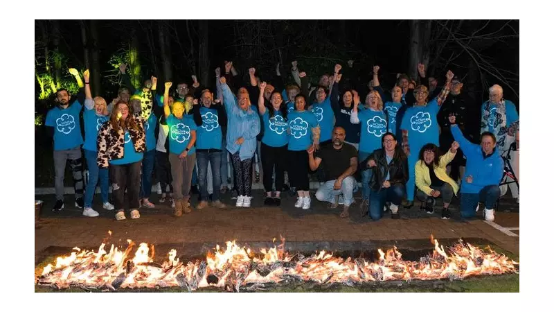 Brave Fundraisers Walk on Fire for St Clare Hospice, Raising £8,000 in Blazing Success