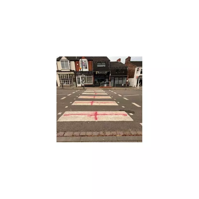 England flags painted on zebra crossing to be removed at taxpayer cost
