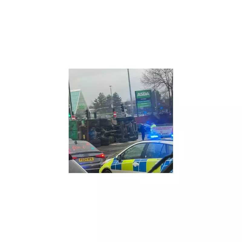 Lorry Overturns on Small Heath Roundabout Causing Major Delays