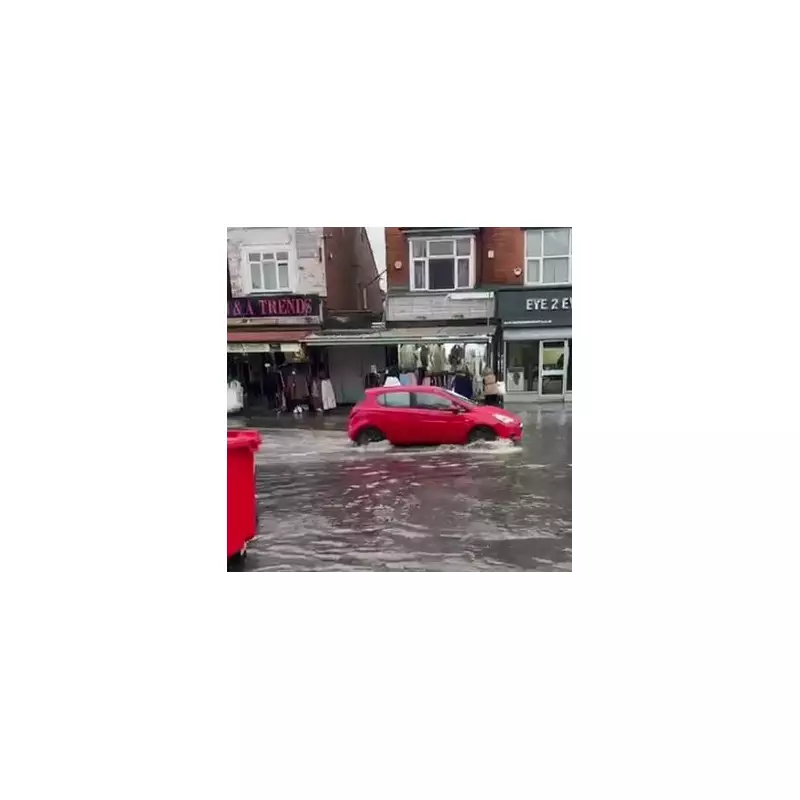 Storm Claudia Floods Birmingham's Stratford Road Like a River
