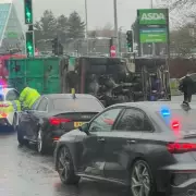 Lorry Overturns on Small Heath Roundabout Amid Heavy Rain