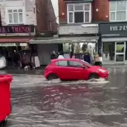 Storm Claudia Floods Birmingham's Stratford Road Like a River