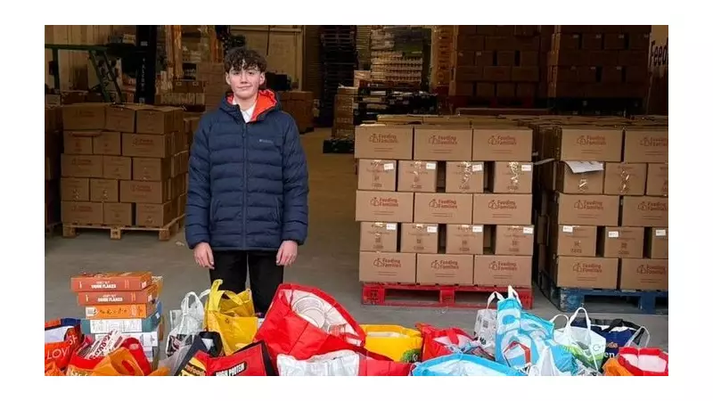 Teen's Food Drive Stuns Charity: Two Cars & Four Pallets of Donations