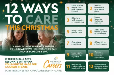 Barchester's 12 Ways to Care This Christmas Aims to Combat Loneliness