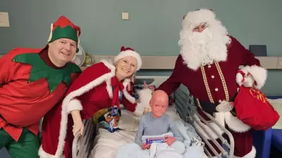 Derby School Brings Santa to Hospital for Boy with Rare Skin Condition