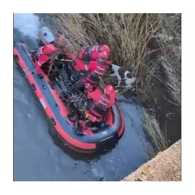 Dramatic Barnsley River Rescue: Firefighters Save Dog from Raging Rapids