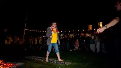 Okehampton Specsavers Director Walks 900°F Firewalk for Hospiscare