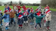 Blackawton Primary Pupils Raise £223 for Devon Air Ambulance with Festive Run