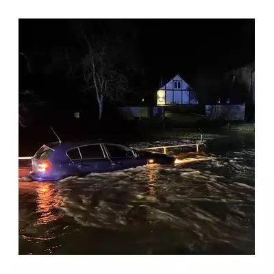 BMW driver rescued from roof after ignoring flood gauge in Leicestershire