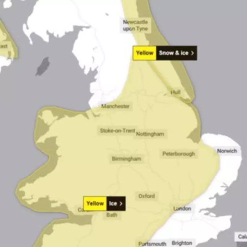 Met Office Issues Yellow Ice Warning for Birmingham and West Midlands