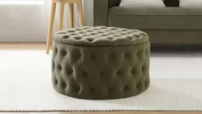 Dusk's Paisley Buttoned Storage Pouffe Earns Rave Reviews for Style and Value