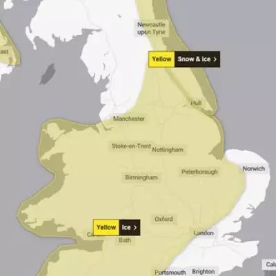 Met Office Issues Yellow Ice Warning for Birmingham and West Midlands
