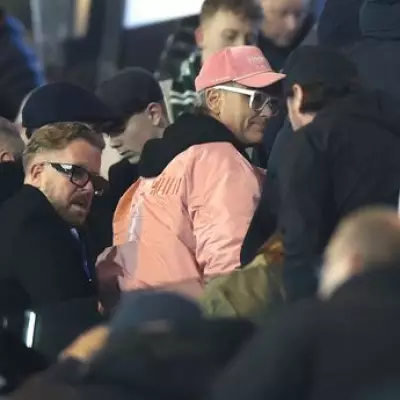 Robbie Williams Attends Birmingham City vs West Brom Championship Clash