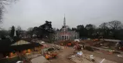 Birmingham Temple Construction Hits Key Milestone with Steelwork and Spire Installation