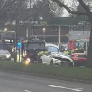 Four-Vehicle Pile-Up Blocks Key Birmingham Road Near Morrisons Supermarket