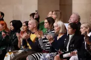 Lily James Shines at LFW Erdem Show in Striped Dress: Affordable Style Tips