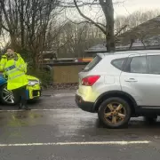 M6 Driver's Car Held Shut by Cable Ties with Kids Unbelted in Back