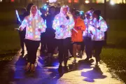 Women Light Up London Park in Night Run Against Winter Safety Fears