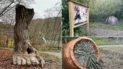 New Sculptures at Cwmcarn Forest Bring Legend of Brân to Life