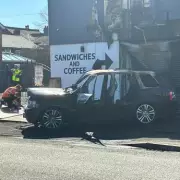 Range Rover Crashes into Darlaston Cafe, Igniting Early Morning Blaze