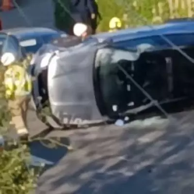 Car Flips in Five-Vehicle Crash on Vicarage Road in Birmingham