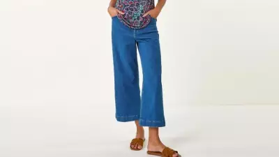 Roman's Denim Stretch Culottes: Shoppers Rave About Comfort and Style