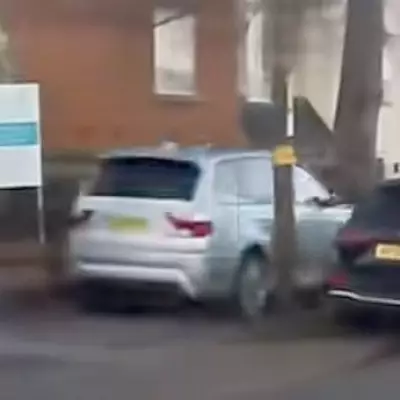 Shocking Footage Shows Reckless Driver Mounting Kerb Near Birmingham Care Home