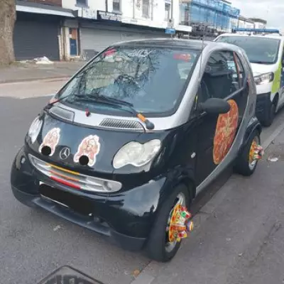 Unique Artwork Smart Car Seized in Walsall for No Insurance