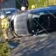 Car Flips in Five-Vehicle Crash on Vicarage Road in Birmingham