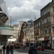 Firefighters Close Station Street to Secure Historic Electric Cinema's Unstable Sign