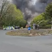 Major Birmingham Fire Erupts Following Reported Explosion, Smoke Visible for Miles