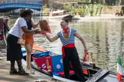 Strictly Star Vito Coppola Delivers Pizza by Gondola in Little Venice