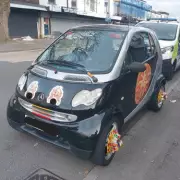 Unique Artwork Smart Car Seized in Walsall for No Insurance
