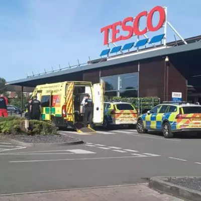 Air Ambulance Lands at Tesco Superstore in Rugeley Emergency Response