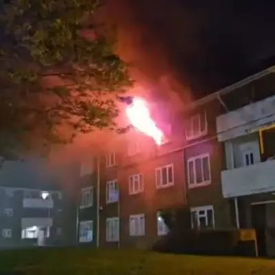 Dramatic Fire Engulfs Wolverhampton Flat: Residents Given Checks