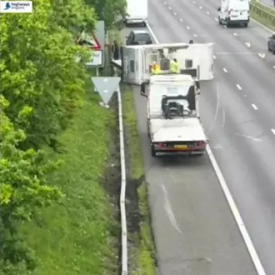 M42 Caravan Crash Causes Major Delays Near Redditch