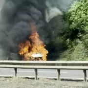 Car Engulfed in Flames on M6 in Rugby Causes Traffic Chaos