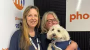 Therapy Dog Schnapps Brings Calm to Eat My Brunch Studio