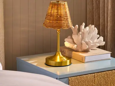 Dusk's Anika Rechargeable Rattan Table Lamp now £20 with discount code EXTRA