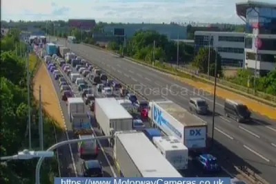 M6 Vehicle Fire Causes Lane Closures and Smoke Near Wednesbury
