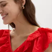 M&S £26 Embroidered Frill Detail Top in Two Colors Is Summer Hit