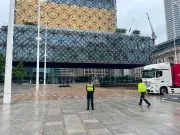 Police Cordon Outside Library of Birmingham in Centenary Square