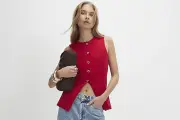 River Island Red Sleeveless Scallop Trim Waistcoat: A Must-Have
