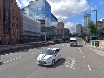 Birmingham City Centre Road Closed: A38 Great Charles St Queensway Shut Due to Incident