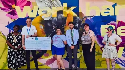 Burton Schoolchildren Unveil Mural Funded by Trent & Dove Grant