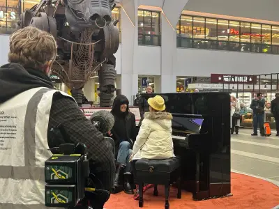 Claudia Winkleman Says Birmingham Has Best Station During Piano Visit