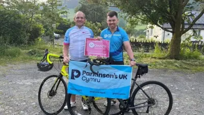 Father and Son Cycle Length of Wales for Charity, Raising £4,050