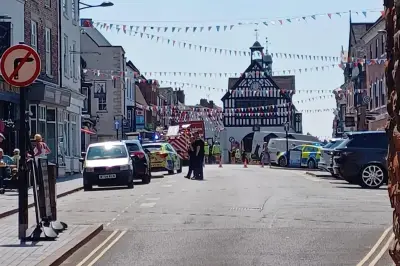 Lorry destroys bus shelter in Shropshire town, member of public hurt