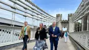 Conwy Suspension Bridge and Cob 200th Anniversary Celebrated with Plaque