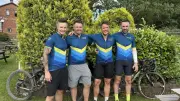 Four relatives carry stretcher 44 miles for air ambulance charity in grandmother's memory